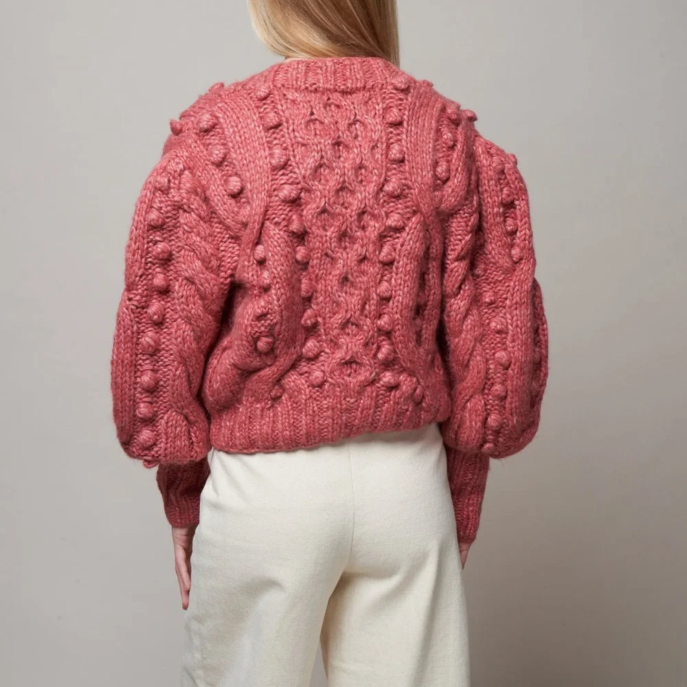 SEA nyc Chunky Knit Pink Sweater - Picture 5 of 8